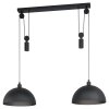 Suspension Eglo WINKWORTH Noir, 2 lumières