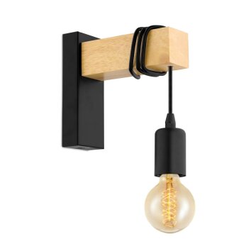 TOWNSHEND Applique murale Luminaires Eglo Brun, Noir, 1 lumière