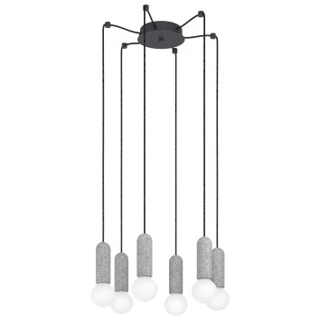 Suspension Eglo GIACONECCHIA Anthracite, 6 lumières