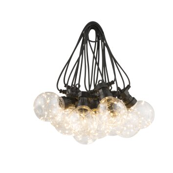 Guirlande Globo ALMAGA LED Noir, 10 lumières