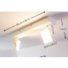 Spot plafond Guyana LED Chrome, Blanc, 2 lumières