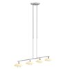 Suspension Steinhauer Tallerken LED Acier inoxydable, Blanc, 4 lumières