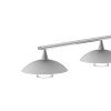 Suspension Steinhauer Tallerken LED Acier inoxydable, Blanc, 4 lumières