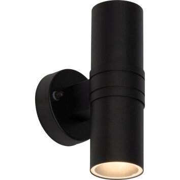 Applique murale d'extérieur Brilliant Hanni LED Noir, 2 lumières