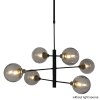 Suspension Steinhauer Constellation Gris, Noir, 6 lumières