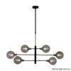 Suspension Steinhauer Constellation Gris, Noir, 6 lumières