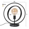 Lampe de table Mirandola Noir, 1 lumière