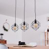 Suspension Pinguro Noir, 3 lumières