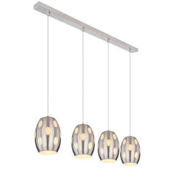 Suspension Globo NARRI Nickel mat, 4 lumières