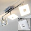 Spot plafond Trio Pontius LED Chrome, 3 lumières