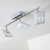 Spot plafond Trio Pontius LED Chrome, 3 lumières