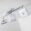 Spot plafond Trio Pontius LED Chrome, 3 lumières