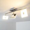 Spot plafond Trio Pontius LED Chrome, 3 lumières