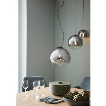 Suspension SCHÖNER WOHNEN-Kollektion MIRROR Noir, 1 lumière