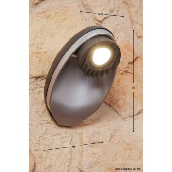 Applique extérieure LUTEC EGGO LED Anthracite, 3 lumières