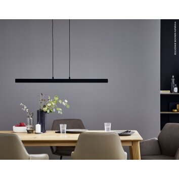 Suspension SCHÖNER WOHNEN-Kollektion STRIPE LED Noir, 1 lumière