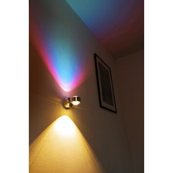 Applique murale Indore LED Aluminium, 2 lumières