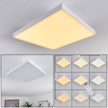 Plafonnier Buenaventura LED Blanc, 1 lumière, Télécommandes