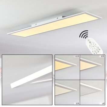 Plafonnier Nexo LED Blanc, 1 lumière, Télécommandes