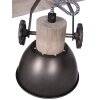 Spot de plafond Steinhauer Gearwood Anthracite, Bois foncé, 4 lumières