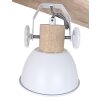 Spot de plafond Steinhauer Gearwood Bois foncé, Blanc, 4 lumières