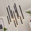 Suspension Porquera LED Noir, 11 lumières