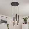 Suspension Porquera LED Noir, 11 lumières