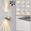 Applique murale d'extérieur Mora LED Blanc, 2 lumières