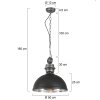 Suspension Steinhauer Gaeve Noir, 1 lumière