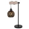 Lampe de table Globo JODIE Bois clair, Noir, 1 lumière