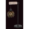 Lampe de table Globo JODIE Bois clair, Noir, 1 lumière