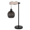 Lampe de table Globo JODIE Bois clair, Noir, 1 lumière