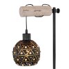 Lampe de table Globo JODIE Bois clair, Noir, 1 lumière