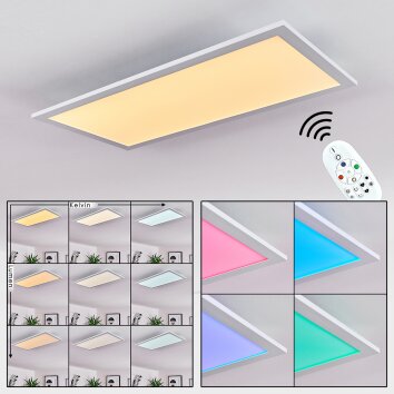 Plafonnier Gallitos LED Blanc, 1 lumière, Télécommandes, Changeur de couleurs