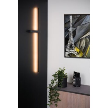 Applique murale Lucide SEGIN LED Noir, 1 lumière