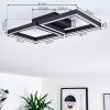 Plafonnier Cavareno LED Noir, 1 lumière