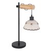 Lampe de table Globo REX Bois clair, Noir, 1 lumière