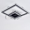 Plafonnier Cavareno LED Noir, 1 lumière