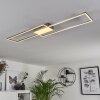 Plafonnier Torresella LED Nickel mat, 2 lumières, Télécommandes