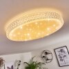 Plafonnier Suno LED Transparent, Blanc, 1 lumière, Télécommandes