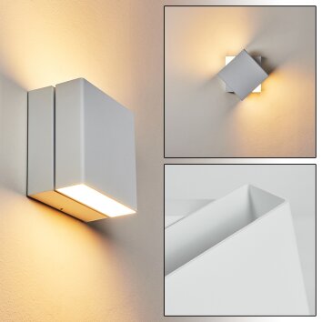 Applique murale d'extérieur Fontanile LED Blanc, 1 lumière