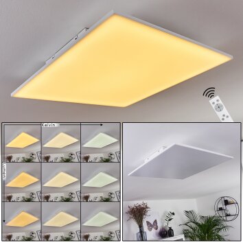 Panneau LED Salamo Blanc, 1 lumière, Télécommandes