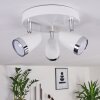 Plafonnier Idlewild LED Chrome, Blanc, 3 lumières