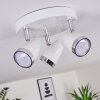 Plafonnier Idlewild LED Chrome, Blanc, 3 lumières