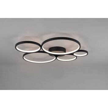 Plafonnier Trio Rondo LED Noir, 1 lumière