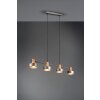 Suspension Trio Gaya Brun foncé, Nickel mat, 4 lumières