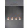 Suspension Trio Gaya Brun foncé, Nickel mat, 4 lumières