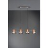 Suspension Trio Gaya Brun foncé, Nickel mat, 4 lumières