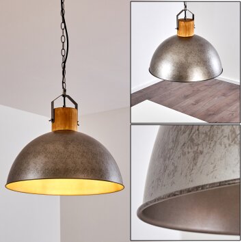 Suspension Tholen Brun, Argenté, 1 lumière