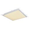 Plafonnier Globo RENA LED Nickel mat, Blanc, 1 lumière, Télécommandes, Changeur de couleurs